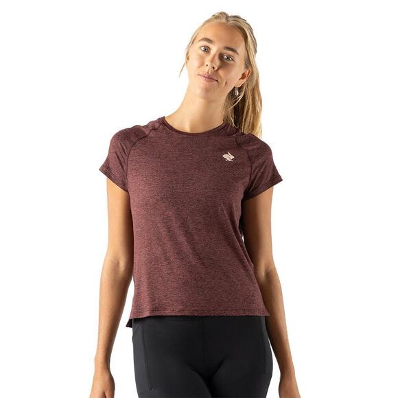 Rabbit Tops - Rabbit WOMEN'S RABBIT ES TEE Short Sleeve Burgundy Lounge Active Size XL